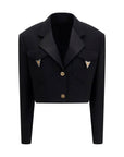 Versace Black Wool Oves Aries Blazer