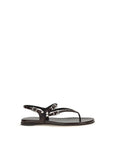 Chloé Black Calf Leather Bos Taurus Flat Sandals