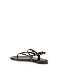 Chloé Black Calf Leather Bos Taurus Flat Sandals