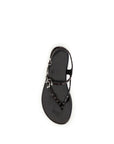 Chloé Black Calf Leather Bos Taurus Flat Sandals