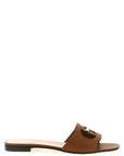 Gucci Brown Leather Slides