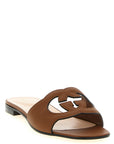 Gucci Brown Leather Slides