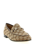 Gucci Beige Polyester Slip-On Loafers