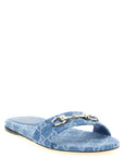 Gucci Blue Cotton Slides