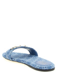 Gucci Blue Cotton Slides