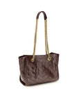 Saint Laurent Brown Calf Leather Bos Taurus Shoulder Bag