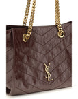 Saint Laurent Brown Calf Leather Bos Taurus Shoulder Bag