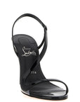 Christian Louboutin Black Calfskin Stiletto Heel Sandals