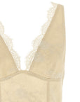 PINKO Beige Linen Tank Tops