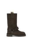 Burberry Brown Calf Leather Bos Taurus Lace-Up Boots