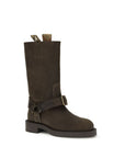 Burberry Brown Calf Leather Bos Taurus Lace-Up Boots