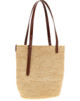 Paco Rabanne Beige Raffia Tote Bag