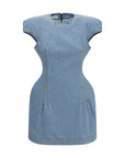 Magda Butrym Blue Cotton Casual Dress