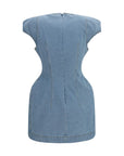 Magda Butrym Blue Cotton Casual Dress