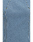 Magda Butrym Blue Cotton Casual Dress