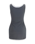 Miu Miu Gray Recycled Polyamide Casual Dress