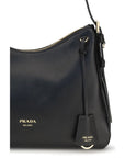 Prada Black Calf Leather Bos Taurus Shoulder Bag