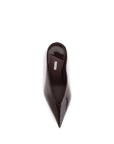 LE SILLA Bordeaux Calf Leather Bos Taurus Mules