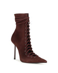 LE SILLA Bordeaux Calf Leather Bos Taurus Lace-Up Boots