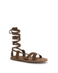 Miu Miu Brown Calf Leather Bos Taurus Strap-On Sandals
