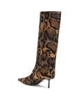 LE SILLA Brown Hair High Heel Boots