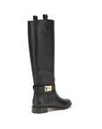 Ferragamo Black Calf Leather Bos Taurus Boots