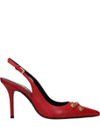 Versace Red Leather High Heel Pumps