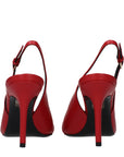Versace Red Leather High Heel Pumps