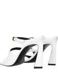 Versace White Leather Stiletto Heel Sandals