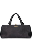 Jil Sander Black Raffia Handbag