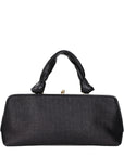Jil Sander Black Raffia Handbag