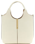 Tod's White Calfskin Tote Bag