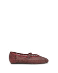 LE SILLA Bordeaux Calf Leather Bos Taurus Ballet Flats