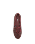 LE SILLA Bordeaux Calf Leather Bos Taurus Ballet Flats