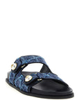Jimmy Choo Blue Tencel Slides