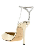 Jimmy Choo Gold Tencel High Heel Pumps