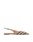 Burberry Brown Fabric Ballet Flats