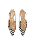 Burberry Brown Fabric Ballet Flats