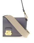 Coccinelle Blue Calf Leather Bos Taurus Shoulder Bag