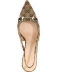 Gucci Beige Polyester High Heel Pumps