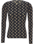 Marine Serre Black Polyamide Long Sleeve T-Shirt