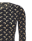 Marine Serre Black Polyamide Long Sleeve T-Shirt