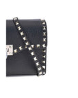 Valentino Garavani Black Calf Leather Bos Taurus Shoulder Bag