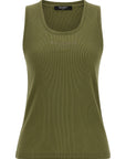 Balmain Bicolor Cotton Sleeveles T-Shirt