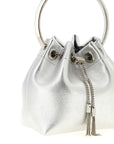 Jimmy Choo Silver Lamb Leather Handbag