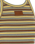 Fendi Multicolor Cotton Sleeveles T-Shirt