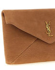 Saint Laurent Beige Lamb Leather Clutch Bag