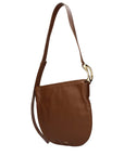 Jil Sander Brown Leather Crossbody Bag