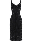 Dolce & Gabbana Black Polyamide Midi Dress