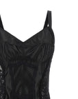 Dolce & Gabbana Black Polyamide Midi Dress